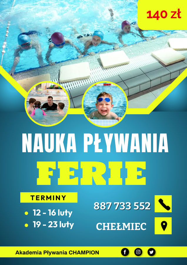 Ferie Nowy Sącz Chełmiec - nauka pływania